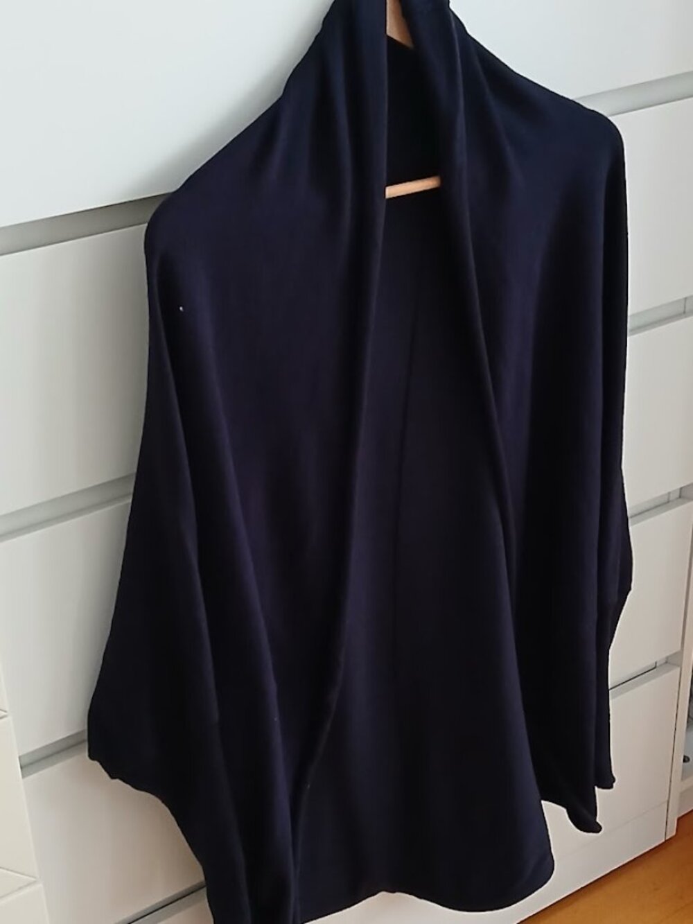PHILOSOPHY Navy Blue Rolled Necked Cardigan - size XL